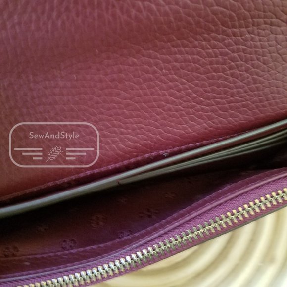 IMPERIAL GARNET TORY BURCH SMART PHONE WALLET WRISTLET PURPLE PLUM BRAND NEW - Picture 7 of 7